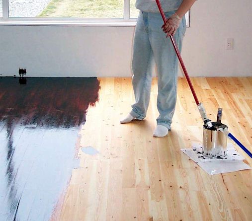 Applying Floor Stain on Wood Floors - Easy : Renovate